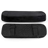 LEADSTAR Armrest Pads, Chair Arm Covers Cushions Ergonomic Memory Foam Anti-Slip Elbow Support Pillow for Computer, Gaming and Desk Chairs(Black)