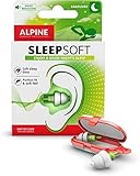 Alpine SleepSoft Ear Plugs for Sleep - Ultra Soft Filter for Side Sleeper - Reduce Noises & Improve Sleep - Reusable, Hygienic, Hypoallergenic Hearing Protection for Adults with Long Lasting Comfort