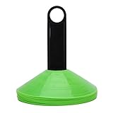 Tbest Set of 10 Pro Disc Cones Mini Disc Cones Ideal for Agility Training, Football, Children, Field Marker Cones, green