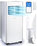Pro Breeze 4-in-1 Smart Portable Air Conditioner 5000 BTU with Wifi, Remote Control, 24 Hour Timer & Dual Window Venting Kit Included - Powerful Air Conditioning Unit for Home