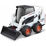 Bburago Die-Cast BOBCAT SKID-STEER LOADER with Working BUCKET Collectible Model Toy - 1:50 Scale, Assorted Designs and Colours