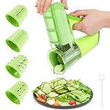 FITNATE 4 in 1 Electric Vegetable Grater, USB Rechargeable Salad Maker, Multi Grater, Fruit Cutter, Vegetable Slicer, Food Processor for Carrot, Cucumber, Ice