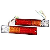 2 Pcs Tail Rear Reverse Lights 20 LED Truck Rear Tail Light Brake Lamp Stop Light Reverse Indicator Lamp for Trailers Trucks Utes Boat Caravans Etc(12V)+trailer brake light,+led trailer+12v led rear+