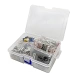 Aubenai Electronic Component Assortment Kit, Total 1410Pcs, Metal Film Resistors, LED Diodes, Common Diodes, Electrolytic Capacitor, Ceramic Capacitors, Transistors for Electronics DIY Project
