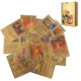 WDKXCN 55pcs Anime Gold Cards, Ultra Rare Card, Gold Collection Cards for Fans Children and Adults Collectors, Animation GoldFoil Card for Family Party Games