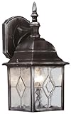 Power Master Ornate Leaded Lantern Garden Wall Light 4 Sided Silver Black Lead Effect Opaque