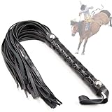 CGJIANG Horse Whip PU Leather Riding Crop Outdoor Training Racing Practice Equestrianism Horse Crop