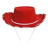 Child's Red Cowboy Hat - Cowboy and Cowgirl Hat Accessory - Perfect for Wild West and Cowboy Themed Parties, World Book Day or Any Other Fancy Dress Event -Pack of 1