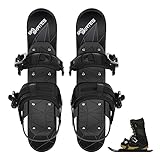 Skiskates - Short Mini Ski Skates for Snow | Skating Skis Snowblades Skiboards | Ice Skates for Snow | Shortest Skis Ever (SNB / Black)