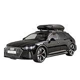 Miniature Replica Car Model 1/18 For Audi Rs6 Avant Static Scale Alloy Metal Car Model Luxury Car Bookcase Ornaments Decoration Scale Die-cast Vehicle(Black)