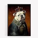 gfc Royal english bulldog dog Print Picture Poster vintage style A4 UNFRAMED fancy dress victorian stem punk wall art Home decor Decorating