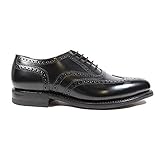 Loake Mens 302BRG Black Polished Leather Oxford Brogue Shoes 9 UK
