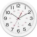 Acctim Wall Clock Radio Controlled 30cm White 74172, 30cm x 30 cm