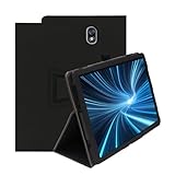 INSOLKIDON Compatible with Ule-fone Tab W10 10-INCH Tablet case, Full Coverage Ultra Slim PU leather Cover Case folding Stand Cover Protective Tablet Cover with Hand Strap Magnet (Black)