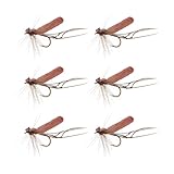 LT Easiyl 6pcs Tan Foam Daddy Long Legs Flies #10 Hook Dry Trout & Salmon Fishing Flies