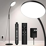 Mojimdo 20000 Lux Light Lamp, Flexible and Dimmable LED Daylight Floor Lamp with 5 Color 10 Brightness for Reading Working, Floor Standing Sunlight Lamp with Timer for Bedroom Living Room Home Office