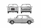 A4 Photo Blueprint Vanden Plas 1100 Hatchback 1963
