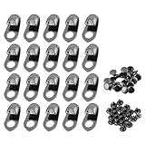 VBSYUYQ 20-Piece Boot Lace Set - Alloy Walking, Hiking, Work & Camping Lace Hooks & Buckles for Leather Boot Repair
