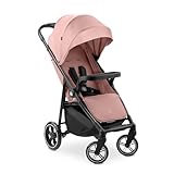 hauck Shop N Care, Dark Pink - Lightweight Pushchair (only 8.5 kg) with Snack Tray, Cup Holder & Raincover, Compact & One Hand Folding, Fully Reclining from Birth up to 22 kg