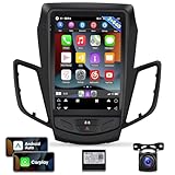 [2G+64G] Car Radio for Ford Fiesta 2009-2014, 9.7 inch Android Vertical Touch Screen Stereo, Carplay/Android Auto/Hi-Fi Audio/1080P/SWC/Bluetooth + AHD Backup Camera