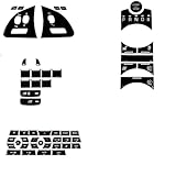 UEGVJIAS Compatible With Jaguar For XF X250 XK XKR XJ XJL X351 Black Button Sticker Car Interior Refinishing Trim Cover Dashboard Center Console(O for set)