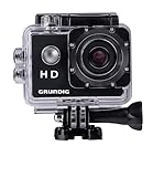 Grundig Action Camera HD720P Underwater Camera Waterproof up to 30 m 2 Inch LCD Screen Includes Various Accessories Motion Detection Black