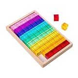 Qectial 60x Acrylic Cubes Blocks Rainbow Building Cubes for Early Learning Centers