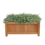 SelectTraders 60CM Large Wooden Planter Box, Outdoor Wooden Garden Trough for Patio & Decking, Heavy Duty and Weatherproof