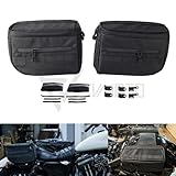FVMOTO Universal Motorcycle Saddlebags Saddle Bags Luggage Bags Travel Knight Rider Storage Bag Fit For Harley Softail Dyna Super Glide Sportster FXR, 14.5L(3.8 Gallon)