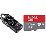 TASCAM Portacapture X8 - Portable 6+2-Track High-Resolution 32-bit float/192-kHz Recorder & SanDisk 512GB Ultra microSDXC card + SD adapter up to 150 MB/s with A1 App Performance UHS-I Class 10 U1