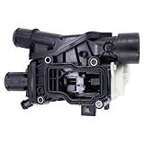 HouYeen Coolant Thermostat Housing with Temperature Sensor for Peu-geot Ci-troen For-d 2.0 TDCi BlueHDi Diesel