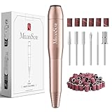 MELODYSUSIE Sheen Electric Nail Files 20000RPM for Beginners, Professional Compact Nail Drill Machine Set for Acrylics Nails, Efile with Nail Clippers Manicure and Pedicure Set, with UK Plug, Gold
