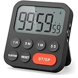 LIORQUE Digital Kitchen Timer Magnetic Countdown with Loud Alarm and Large LCD Display, Digital Timer Clock 99 Hour Kitchen Timers for Cooking & Kids & Teachers
