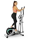 THERUN Elliptical Cross Trainer, Hyper-Quiet Magnetic Elliptical Exercise Machines Fitness For Home w/ 8 Levels Adjustable Resistance, 6KG Flywheel, Pulse Sensor, LCD Monitor (Green)