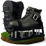 Heavy Duty Lawn Aerator Shoes with Metal Spikes – Adjustable Hook & Loop Straps for Effortless Grass Aeration – Durable Spiked Sandals for Yard, Garden & Lawn Care – Universal Fit Lawn Aeration Shoes