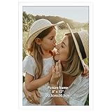 Ditwis 12x8 Photo Frame White, Elegant Frame Suitable for 8x12 Photos and Pictures, Horizontal or Vertical Wall or Table Display