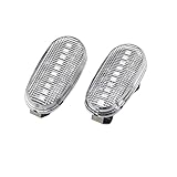 Malcayang Sequential Amber LED Side Marker Turn Signal Light Signal Indicator Replacement for Alfa Romeo 147 GT MiTo, for FIAT Bravo II Hatchback 2007-2014（Clear）