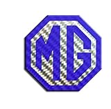 LS Bright Design TF ZR ZS ZT-T Steering Wheel Centre Badges Insert Sticker Emblem Self Adhesive (80mm fits MT ZR ZS ZT-T Model, Blue Chrome)