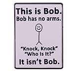 This is Bob,Bob Has No Arms Enamel Pin Funny Graffiti Badge Brooches Lapel Pins Enamel Pins Gift Party Jewelry Decorate Accessories, Metal, no gemstone