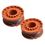 2PCS Strimmer Spool & Line Replacement Compatible with for POWERBASE N0F-GT-300/20-E Grass Trimmer Accessories Spool Line