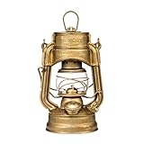 Thous Winds Outdoor Paraffin Lamp Lantern, Hurricane Camping Oil Light, Weatherproof Kerosene Lamp with Stainless Steel, Brass Finish