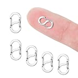 5 Pcs Necklace Shortener Clasps, Double Opening Bracelet Clips, Chain Shortener Jewelry Clasps and Fasteners for Necklace Clasps, Jewelry Making (12mm*6mm)