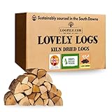 Logpile 30kg Kiln Dried Fire Logs | Premium British Hardwood Firewood Logs for Wood Burners, Stoves, Fireplaces & Fire Pits | Ready to Burn Certified, Quick Lighting & Long Burning Fire Wood