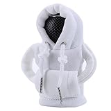 Car Gear Stick Cover Accessories Compatible for Honda Brio Ⅱ 2018-2025 Fun Hoodie Design, Anti-Scratch and Enhanced Comfort(White)