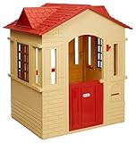 little tikes Cape Cottage Playhouse - With Working Doors, Windows & Shutters - Interactive - Active Play Promotes Physical Development - Indoor or Outdoor Use - Tan