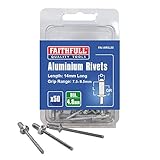 Faithfull AR5L50 5mm Aluminium Long Rivets (Pack of 50), FAIAR5L50