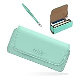 Cable Technologies Eco-Leather Case, Compatible with IQOS 3/3 Duo/2.4/2.4 Plus, Canvas and PU Leather Case, Iqos Organizer, Cover/Purse Electronic Cigarette Accessories (Teal)
