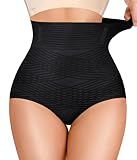 Gotoly Women Tummy Control Knickers High Waist Shapewear Body Shaper Seamless Slimming Underwear Shaping Briefs Black