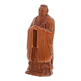 MAGICLULU Chinese Ornaments Delicate Carved Figurine Confucius Statue Decor Desktop Decoration