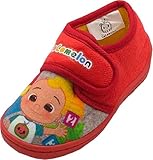 Coco Melon Girls Red Slippers 5-10 Infant UK (UK child 8, numeric_8)